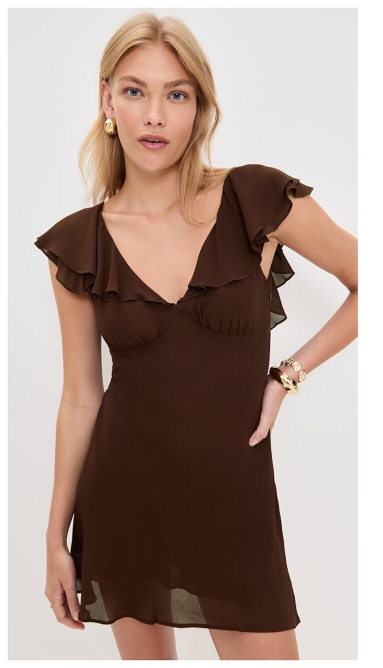 NWT Reformation Arni Cap Sleeve Empire Waist Minidress Size 6